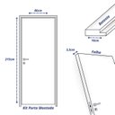 Ver imagem 4 de Kit Porta de Madeira Lisa Angelim 210x82cm Batente 16cm Uniportas Abertura Esquerda Marrom