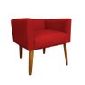 Banco Banqueta para Escrivaninha Penteadeira Suede Vermelho - Majú Decor - 1