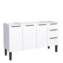 Ver imagem 1 de Gabinete de Aço Para Pia 150cm 3 Portas 3 Gavetas Jupter Cozimax Branco