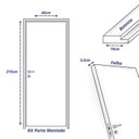 Ver imagem 4 de Kit Porta de Madeira Lisa Imbuia 210x62cm Batente 18cm Uniportas Abertura Direita