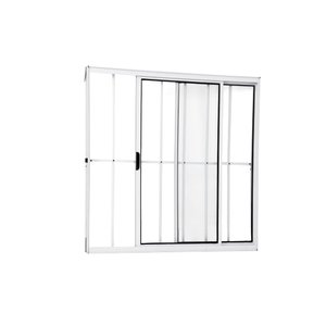Vitro 2 Folhas 1,00 X 1,00 Com Grade Alumínio Branco