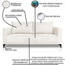 Ver mais imagens de Sofa Nori 3 Lugares Pes de Ferro 200cm Linho Boucle 3300 Ezz 3300
