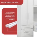 Ver imagem 6 de Guarda-Roupa Solteiro com Cama Solteiro 4 Portas 3 Gavetas Advantage Branco