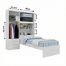 Guarda-roupa Solteiro com Cama Solteiro 4 Portas 3 Gavetas Advantage  - 6