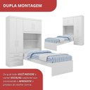 Ver imagem 5 de Guarda-Roupa Solteiro com Cama Solteiro 4 Portas 3 Gavetas Advantage Branco