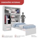 Ver mais imagens de Guarda-roupa Solteiro com Cama Solteiro 4 Portas 3 Gavetas Advantage 