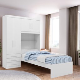 Guarda-roupa Solteiro com Cama Solteiro 4 Portas 3 Gavetas Advantage  - 2