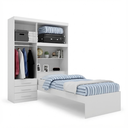 Ver imagem 5 de Guarda-roupa Solteiro com Cama Solteiro 4 Portas 3 Gavetas Advantage 