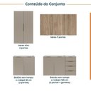 Ver imagem 3 de Cozinha Planejada 4 Peças sem Tampo sem Rodapé 2 Aéreos e 2 Balcões Ipanema CabeCasa MadeiraOriginals Marrom/Fendi Trama/Acácia