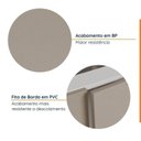 Ver imagem 5 de Cozinha Planejada 4 Peças sem Tampo sem Rodapé 2 Aéreos e 2 Balcões Ipanema CabeCasa MadeiraOriginals Marrom/Fendi Trama/Acácia