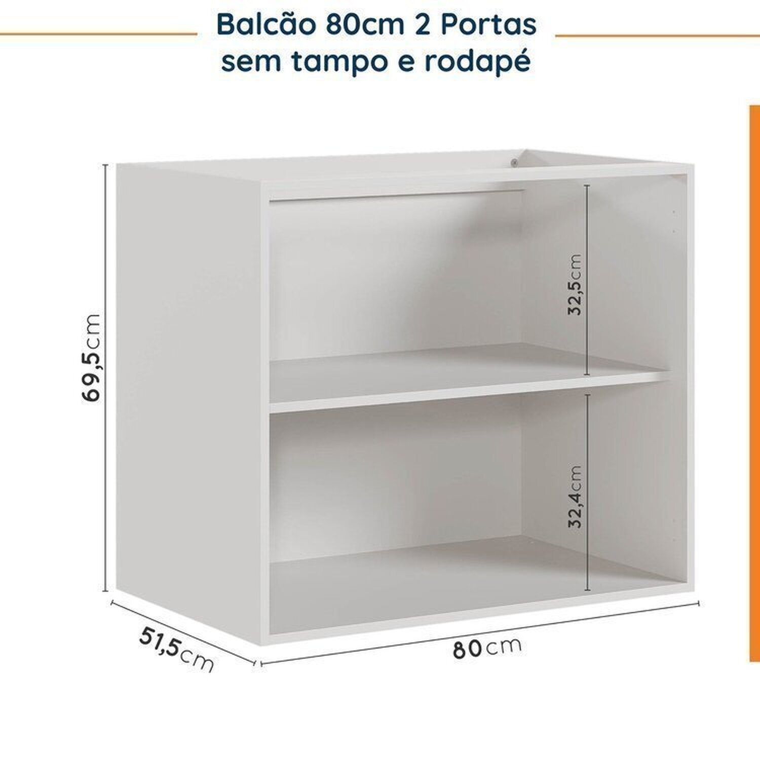 Cozinha Modulada 4 Peças sem Tampo sem Rodapé 2 Aéreos e 2 Balcões Ipanema CabeCasa MadeiraMadeira - 14