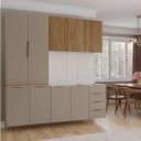 Ver imagem 1 de Cozinha Modulada 4 Peças sem Tampo sem Rodapé 2 Aéreos e 2 Balcões Ipanema CabeCasa MadeiraOriginals