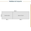 Ver imagem 2 de Cozinha Planejada 4 Peças sem Tampo sem Rodapé 2 Aéreos e 2 Balcões Ipanema CabeCasa MadeiraOriginals Marrom/Fendi Trama/Acácia