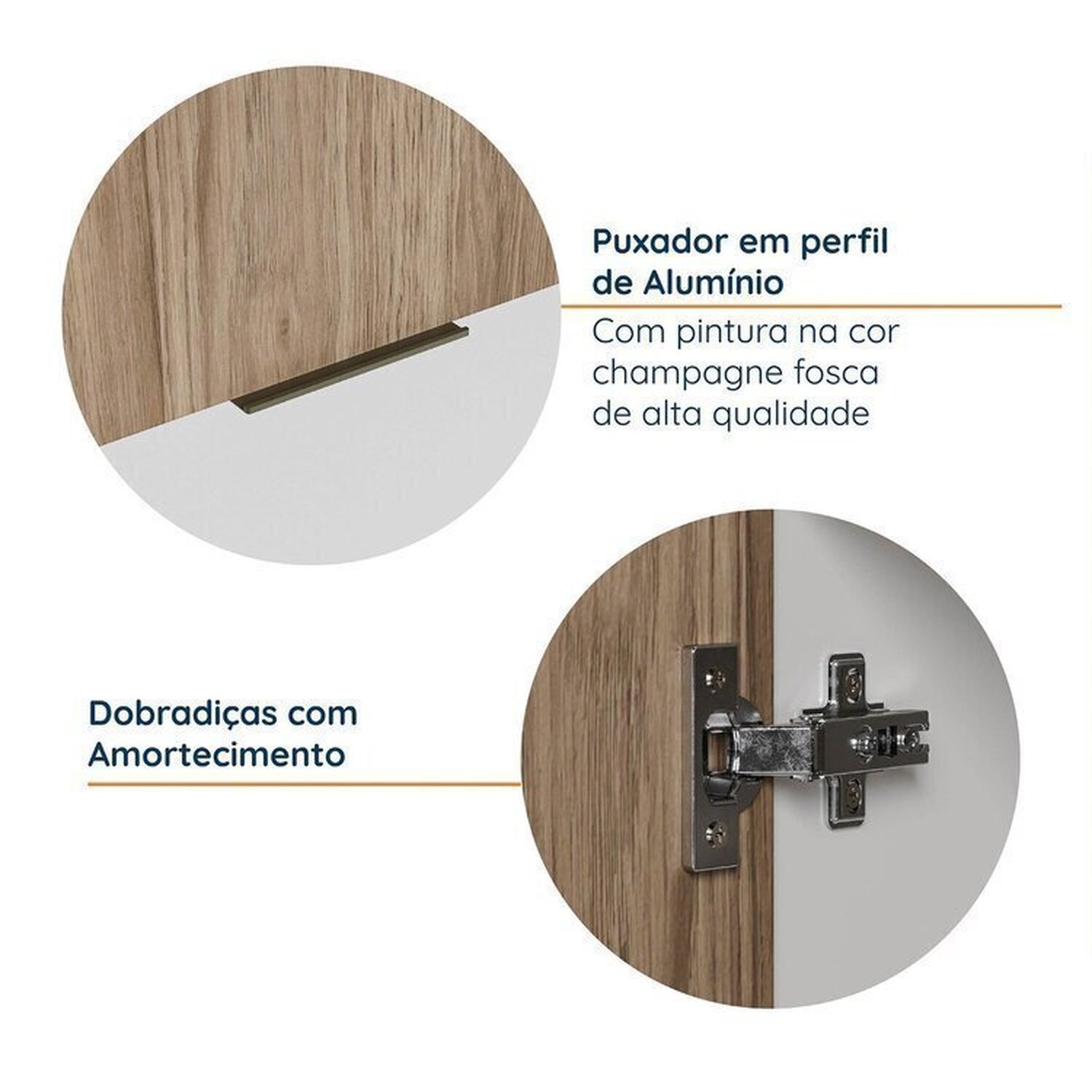 Cozinha Modulada 4 Peças sem Tampo sem Rodapé 2 Aéreos e 2 Balcões Ipanema CabeCasa MadeiraMadeira - 6