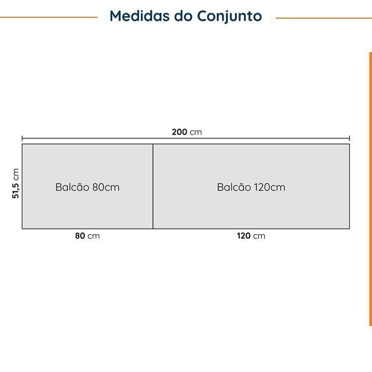 Cozinha Modulada 4 Peças sem Tampo sem Rodapé 2 Aéreos e 2 Balcões Ipanema CabeCasa MadeiraMadeira - 2