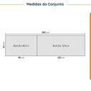 Ver imagem 2 de Cozinha Modulada 4 Peças com Tampo com Rodapé 2 Aéreos e 2 Balcões Ipanema CabeCasa MadeiraOriginals Marrom/Grafite Trama/Acácia
