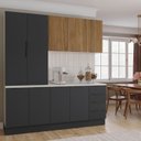 Ver imagem 1 de Cozinha Modulada 4 Peças com Tampo com Rodapé 2 Aéreos e 2 Balcões Ipanema CabeCasa MadeiraOriginals