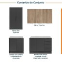 Ver imagem 3 de Cozinha Modulada 4 Peças com Tampo com Rodapé 2 Aéreos e 2 Balcões Ipanema CabeCasa MadeiraOriginals Marrom/Grafite Trama/Acácia