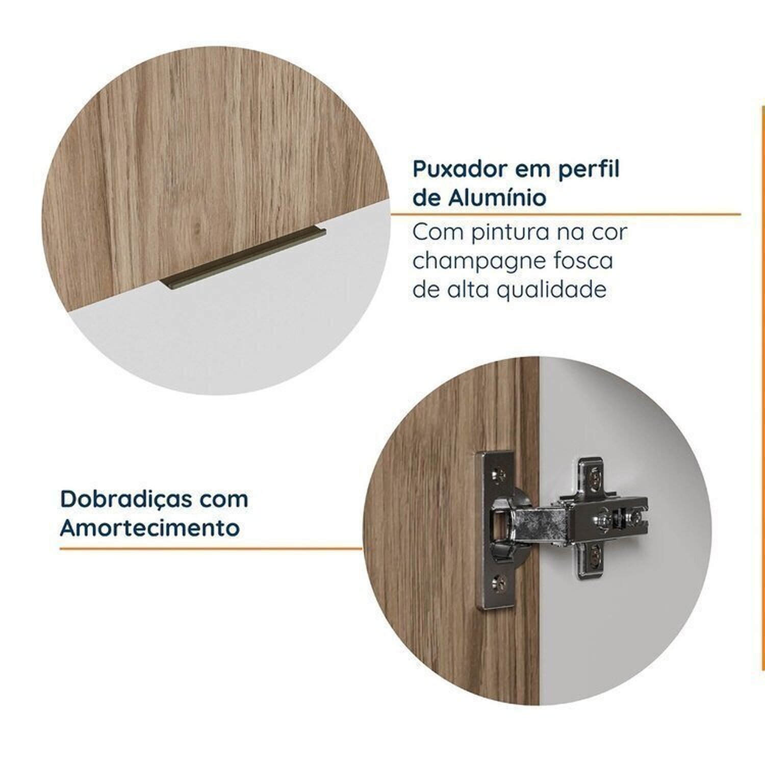 Cozinha Modulada 4 Peças com Tampo com Rodapé 2 Aéreos e 2 Balcões Ipanema CabeCasa MadeiraMadeira - 6