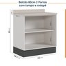 Cozinha Modulada 4 Peças com Tampo com Rodapé 2 Aéreos e 2 Balcões Ipanema CabeCasa MadeiraOriginals - 14