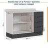 Cozinha Modulada 4 Peças com Tampo com Rodapé 2 Aéreos e 2 Balcões Ipanema CabeCasa MadeiraOriginals - 15
