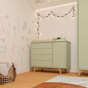 Cômoda Infantil 4 Gavetas Zen