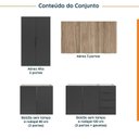 Ver imagem 3 de Cozinha Modulada 4 Peças sem Tampo sem Rodapé 2 Aéreos e 2 Balcões Ipanema CabeCasa MadeiraOriginals Marrom/Grafite Trama/Acácia