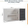 Cozinha Modulada 4 Peças sem Tampo sem Rodapé 2 Aéreos e 2 Balcões Ipanema CabeCasa MadeiraOriginals - 15