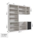 Ver imagem 4 de Cozinha Modulada 4 Peças sem Tampo sem Rodapé 2 Aéreos e 2 Balcões Ipanema CabeCasa MadeiraOriginals Marrom/Grafite Trama/Acácia