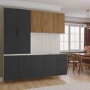 Ver imagem 1 de Cozinha Modulada 4 Peças sem Tampo sem Rodapé 2 Aéreos e 2 Balcões Ipanema CabeCasa MadeiraOriginals