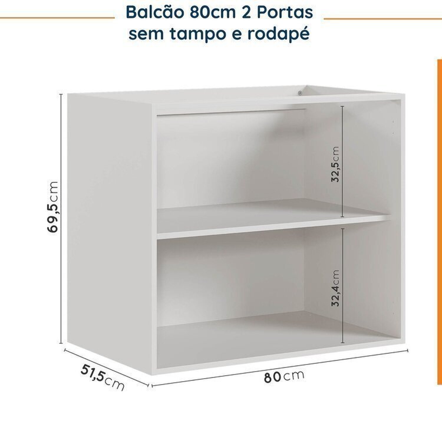 Cozinha Modulada 4 Peças sem Tampo sem Rodapé 2 Aéreos e 2 Balcões Ipanema CabeCasa MadeiraMadeira - 14