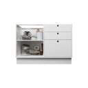 Ver imagem 3 de Balcão de Cozinha Évora Ph 3117 C/ 1 Porta 3 Gavetas e Divisor de Talheres S/ Tampo 120cm Branco