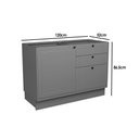 Ver imagem 4 de Balcão de Cozinha Évora Ph 3117 C/ 1 Porta 3 Gavetas e Divisor de Talheres S/ Tampo 120cm Branco