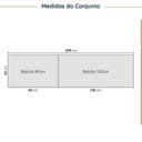 Ver imagem 3 de Cozinha Planejada 4 Peças com Tampo e Rodapé 2 Aéreos e 2 Balcões Ipanema CabeCasa MadeiraOriginals Marrom/Fendi Trama