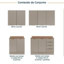 Ver imagem 4 de Cozinha Planejada 4 Peças com Tampo e Rodapé 2 Aéreos e 2 Balcões Ipanema CabeCasa MadeiraOriginals Marrom/Fendi Trama