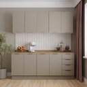 Ver imagem 1 de Cozinha Modulada 4 Peças com Tampo com Rodapé 2 Aéreos e 2 Balcões Ipanema CabeCasa MadeiraOriginals