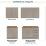 Cozinha Modulada 4 Peças com Tampo com Rodapé 2 Aéreos e 2 Balcões Ipanema CabeCasa MadeiraOriginals - 4