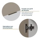 Ver imagem 7 de Cozinha Planejada 4 Peças com Tampo e Rodapé 2 Aéreos e 2 Balcões Ipanema CabeCasa MadeiraOriginals Marrom/Fendi Trama