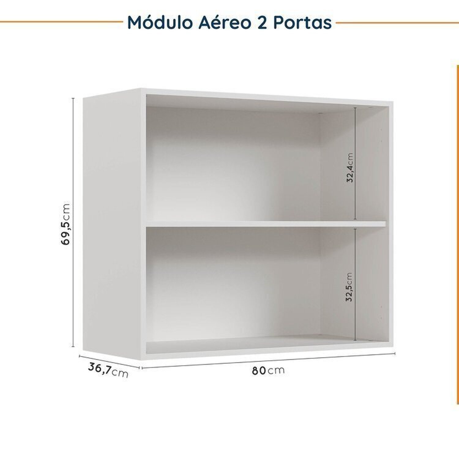 Cozinha Modulada 4 Peças com Tampo com Rodapé 2 Aéreos e 2 Balcões Ipanema CabeCasa MadeiraMadeira - 12