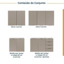 Ver imagem 4 de Cozinha Planejada 4 Peças sem Tampo sem Rodapé 2 Aéreos 2 Balcões Ipanema CabeCasa MadeiraOriginals Marrom/Fendi Trama