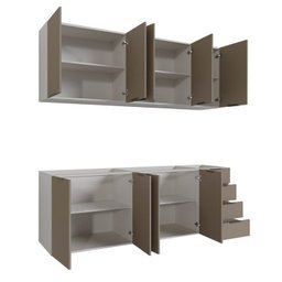 Cozinha Modulada 4 Peças sem Tampo sem Rodapé 2 Aéreos e 2 Balcões Ipanema CabeCasa MadeiraMadeira - 10