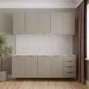 Ver imagem 1 de Cozinha Modulada 4 Peças sem Tampo sem Rodapé 2 Aéreos e 2 Balcões Ipanema CabeCasa MadeiraOriginals