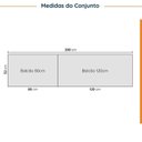 Ver imagem 3 de Cozinha Modulada 4 Peças com Tampo com Rodapé 2 Aéreos e 2 Balcões Ipanema CabeCasa MadeiraOriginals