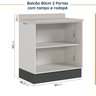 Cozinha Modulada 4 Peças com Tampo com Rodapé 2 Aéreos e 2 Balcões Ipanema CabeCasa MadeiraOriginals - 15