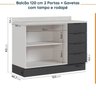 Cozinha Modulada 4 Peças com Tampo com Rodapé 2 Aéreos e 2 Balcões Ipanema CabeCasa MadeiraOriginals - 16