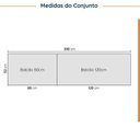 Ver imagem 3 de Cozinha Modulada 4 Peças com Tampo e Rodapé 2 Aéreos e 2 Balcões Ipanema CabeCasa MadeiraOriginals Madeiramadeira Cinza/Grafite Trama