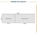 Ver imagem 3 de Cozinha Modulada 4 Peças sem Tampo sem Rodapé 2 Aéreos 2 Balcões Ipanema CabeCasa MadeiraOriginals Madeiramadeira Cinza/Grafite Trama
