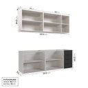 Ver imagem 5 de Cozinha Modulada 4 Peças sem Tampo sem Rodapé 2 Aéreos 2 Balcões Ipanema CabeCasa MadeiraOriginals Madeiramadeira Cinza/Grafite Trama