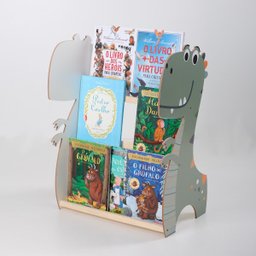 Rack Porta Livros Dino Montessoriano Mdf Infantil - 5
