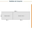 Ver imagem 3 de Cozinha Planejada 4 Peças com Tampo e Rodapé 2 Aéreos e 2 Balcões Ipanema CabeCasa MadeiraOriginals Marrom/Fendi Trama/Acácia